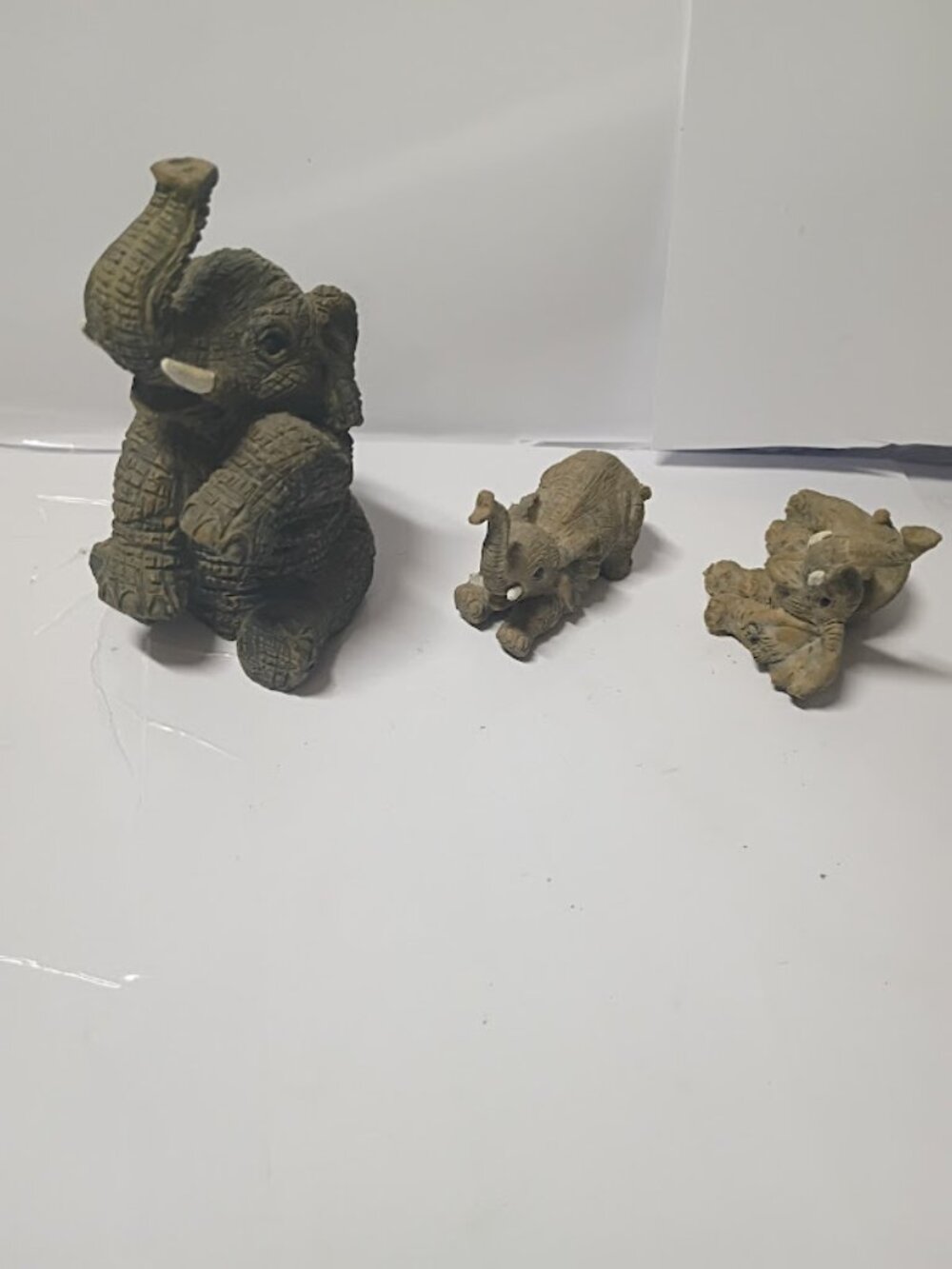 The Herd Vintage 1989 Resin Elephant Figures by Martha Carey - Picture 2 of 10